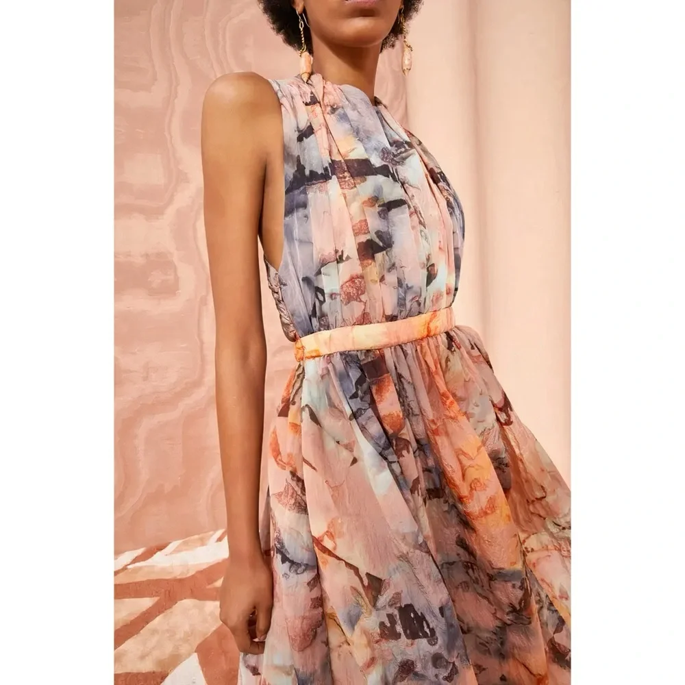 NWOT Ulla Johnson Maxi Halter Open-Back Marietta Dress - Picture 4 of 8